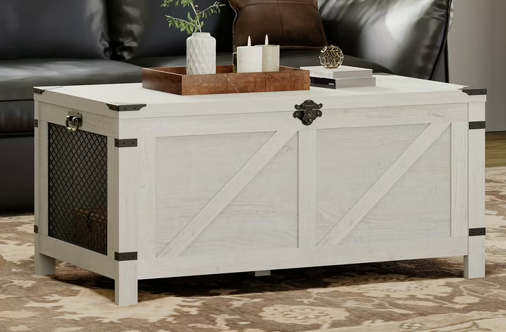 Lift Top Coffee Table for Living Room, Farmhouse Coffee Table with Hidden Storage