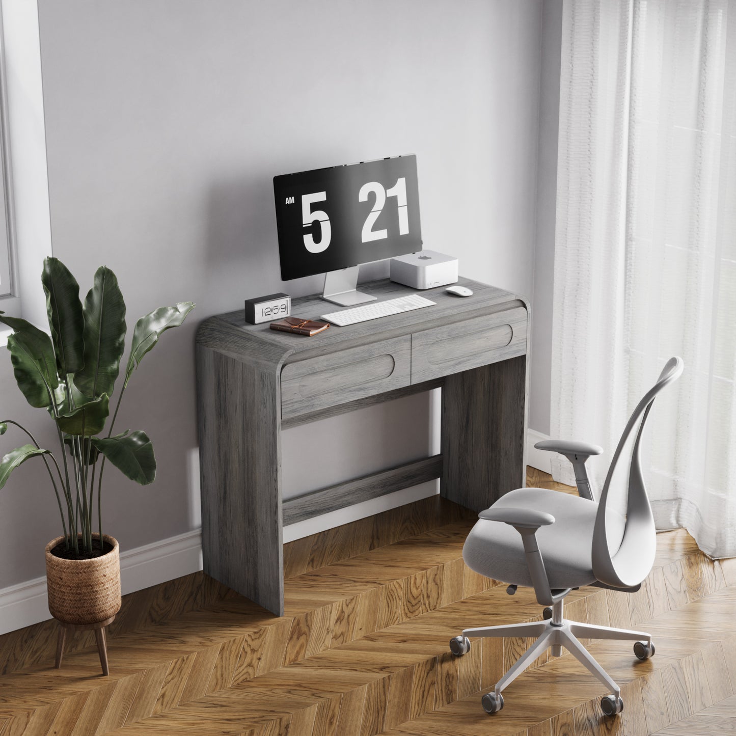 Vanity Desk, Makeup Vanity Desk with 2 Drawers Storage, Modern Makeup Vanity Dressing Table