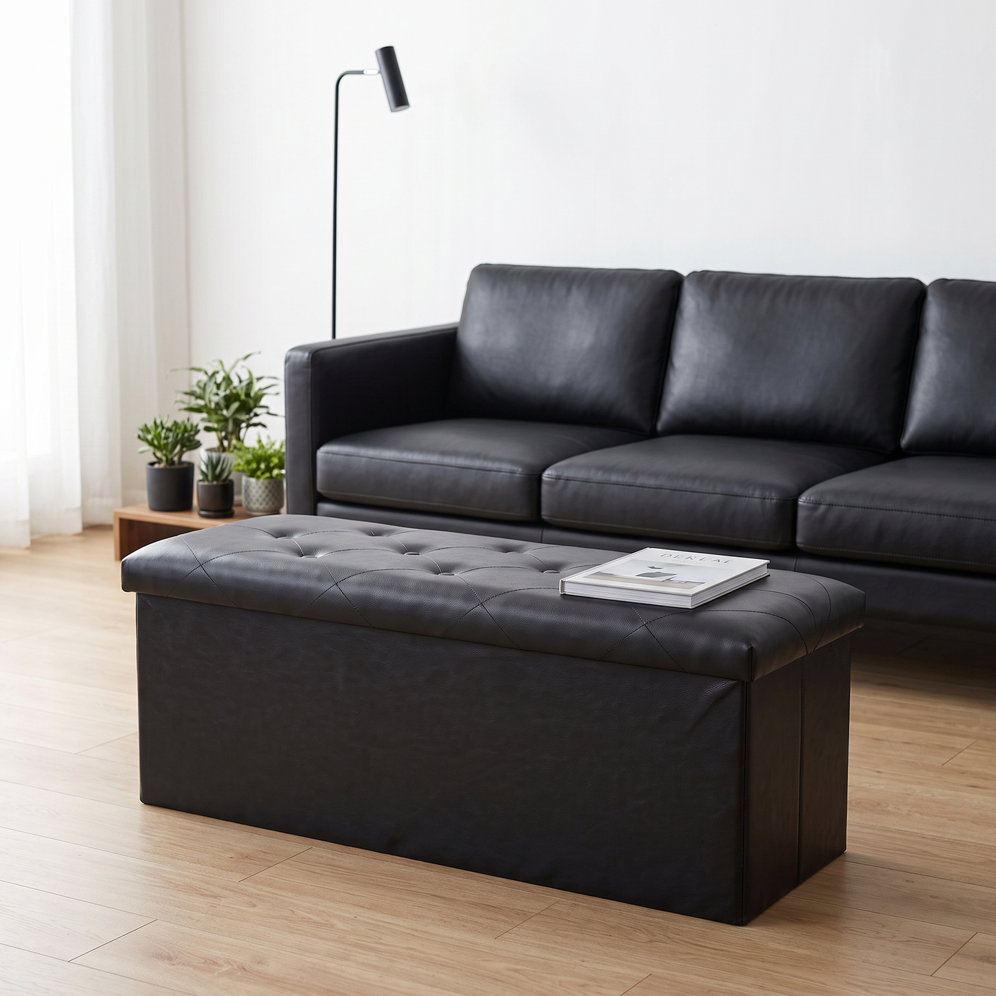 SOLACE FURNITURE Storage Bench, Foot Rest, End of Bed Bench, Storage Chest for Living Room, Bedroom, Entryway