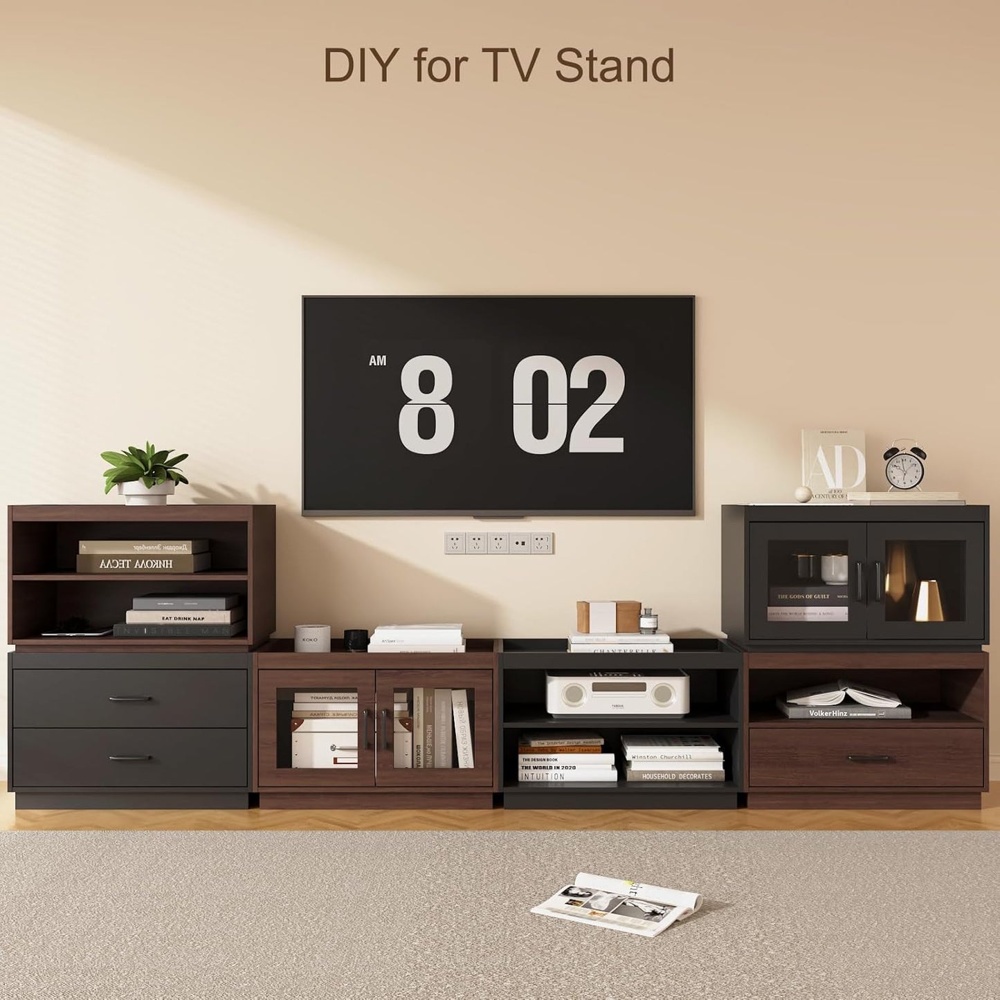 Stackable Storage Drawers, 28" Wide Storage Bins with 2 Doors for Closet Organizers