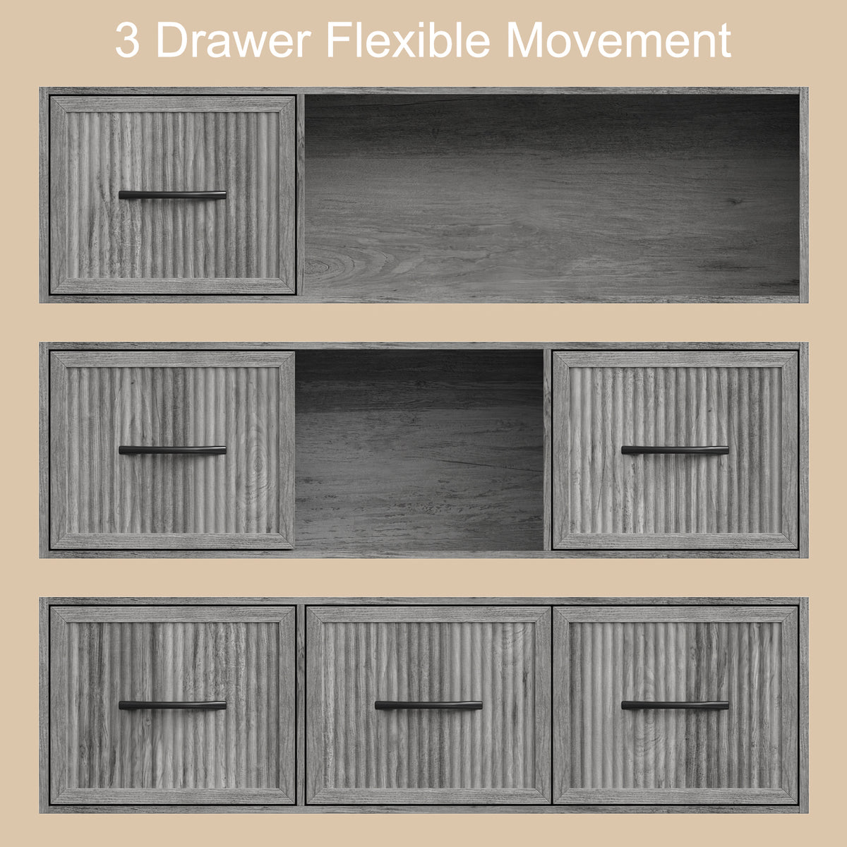 SOLACE FURNITURE 70" Book Shelf and Bookcase, Tall Bookshelf with Drawers, Modern 5 Tier Bookcase with 3 Bins Storage