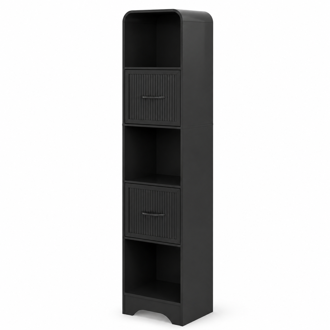 SOLACE FURNITURE 70" Modern Bookshelf with 2 Adjustable Bins, Wooden Bookcase for Office Apartment