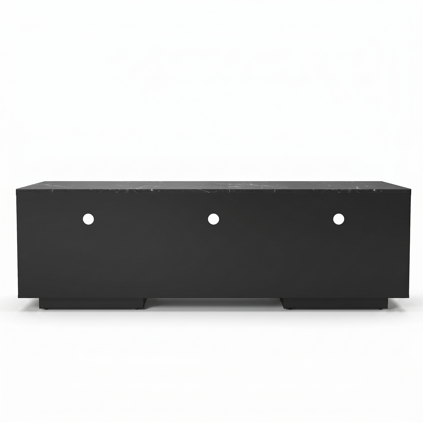 SOLACE FURNITURE 70" TV Stand for 80" TVs, Entertainment Center with LED Lights and Arched Glass Doors