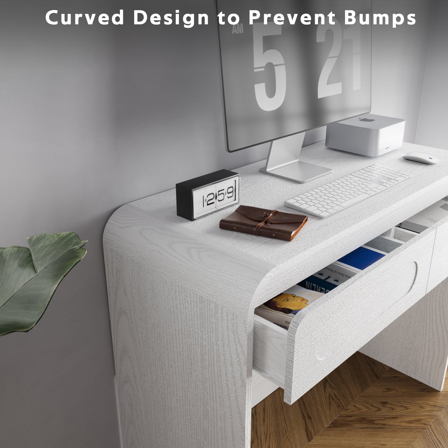 Vanity Desk, Makeup Vanity Desk with 2 Drawers Storage, Modern Makeup Vanity Dressing Table