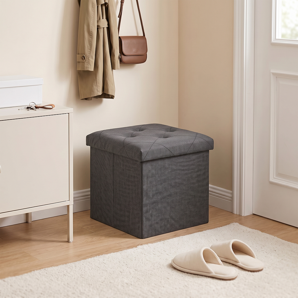 SOLACE FURNITURE Storage Ottoman, Foot Rest for Living Room, Entryway