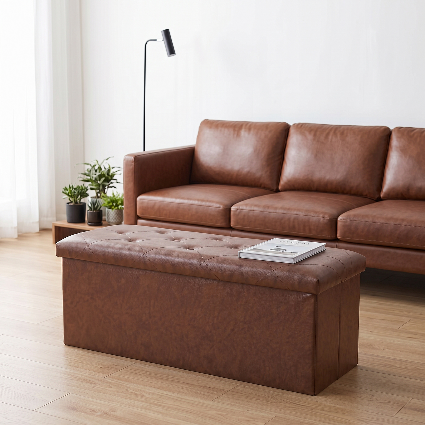 SOLACE FURNITURE Storage Bench, Foot Rest, End of Bed Bench, Storage Chest for Living Room, Bedroom, Entryway