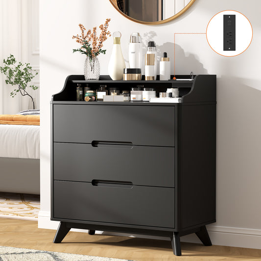 3 Drawer Chest Dressers with Charging Station for for Bedroom Living Room